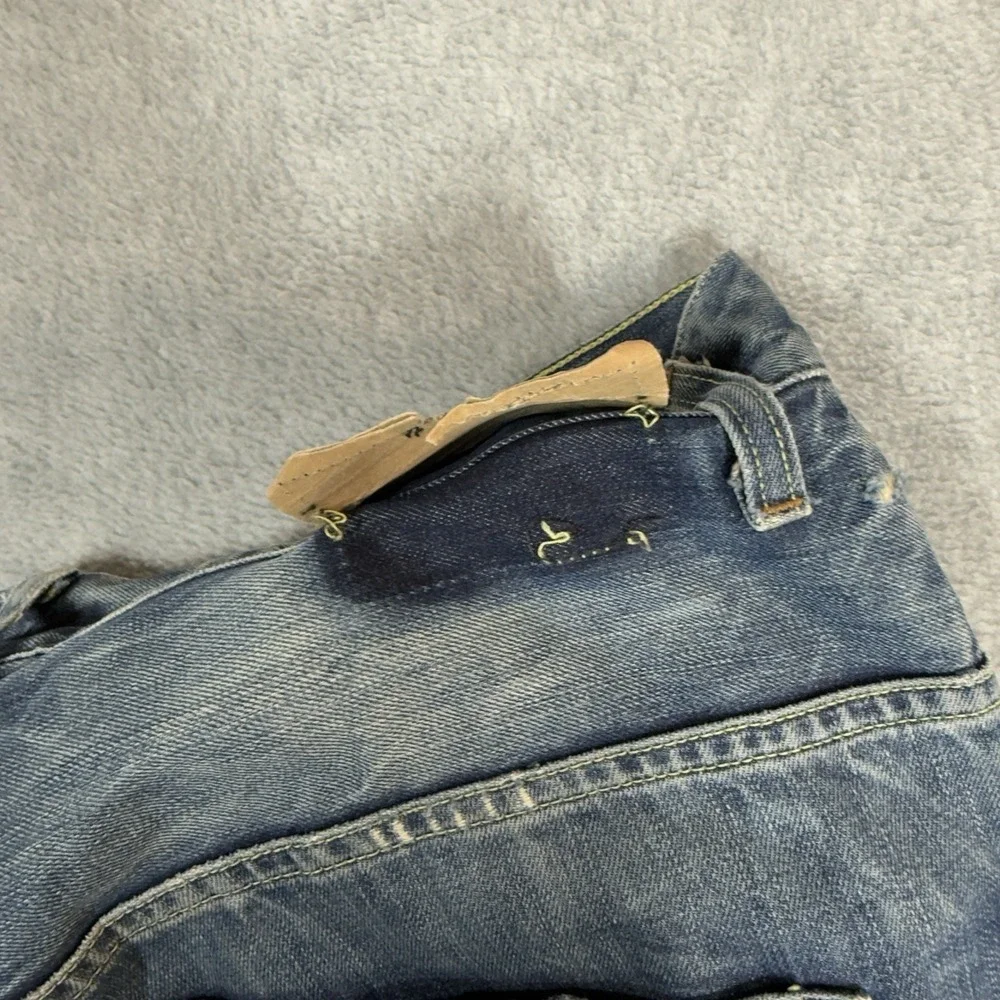 G-Star Raw 3301 Morris Tapered Mens Jeans 32x32 Distressed Thrash Aged Italy - Picture 3 of 10